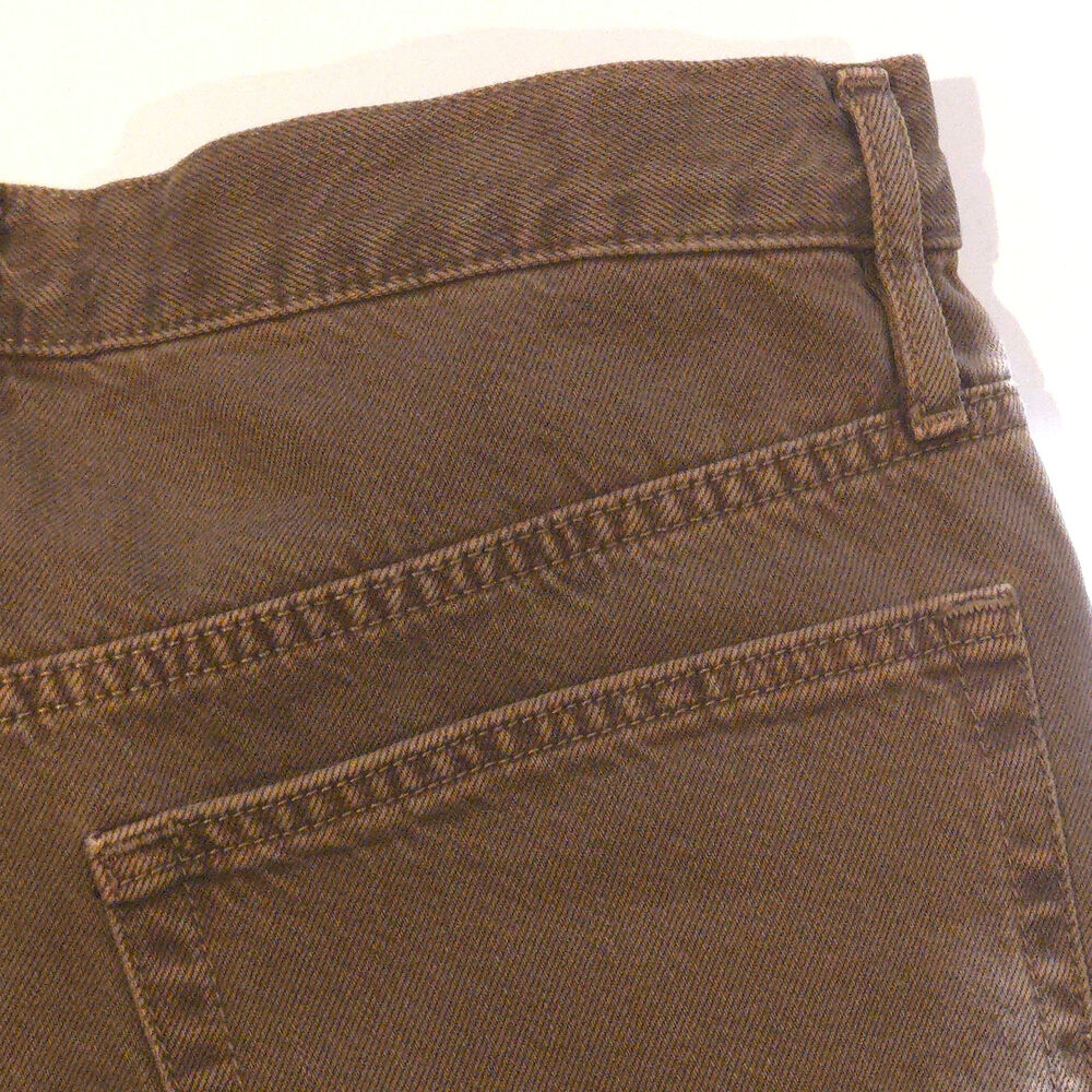 FRAME Denim Le Low Baggy Wide Leg Jeans 30 Brown Bronzite Rigid 90s - Picture 5 of 10